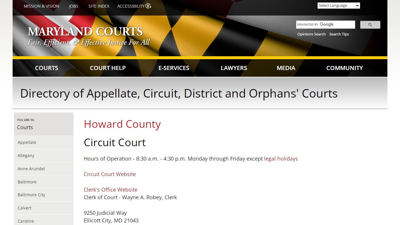 Howard County | Maryland Courts